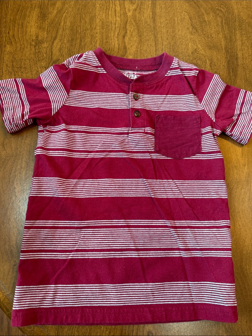 Carter's Striped Short Sleeve Henley Tee